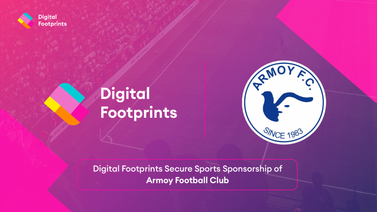 an image displaying a partnership between Digital Footprints and Armoy FC